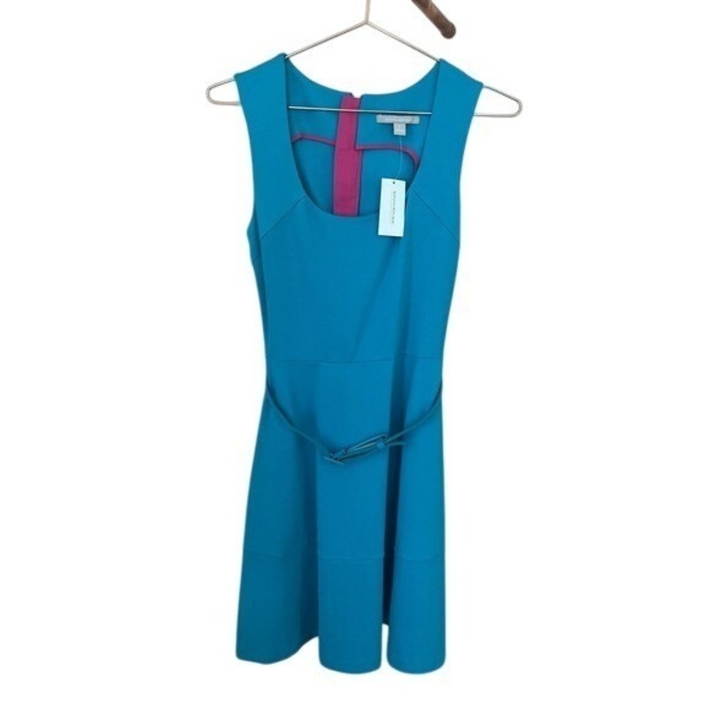 Banana Republic Teal Fit & Flare Dress with Belt - NWT Size 2